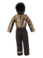 Stylish children’s ski overall with unique Pilguni prints, built for freedom of movement