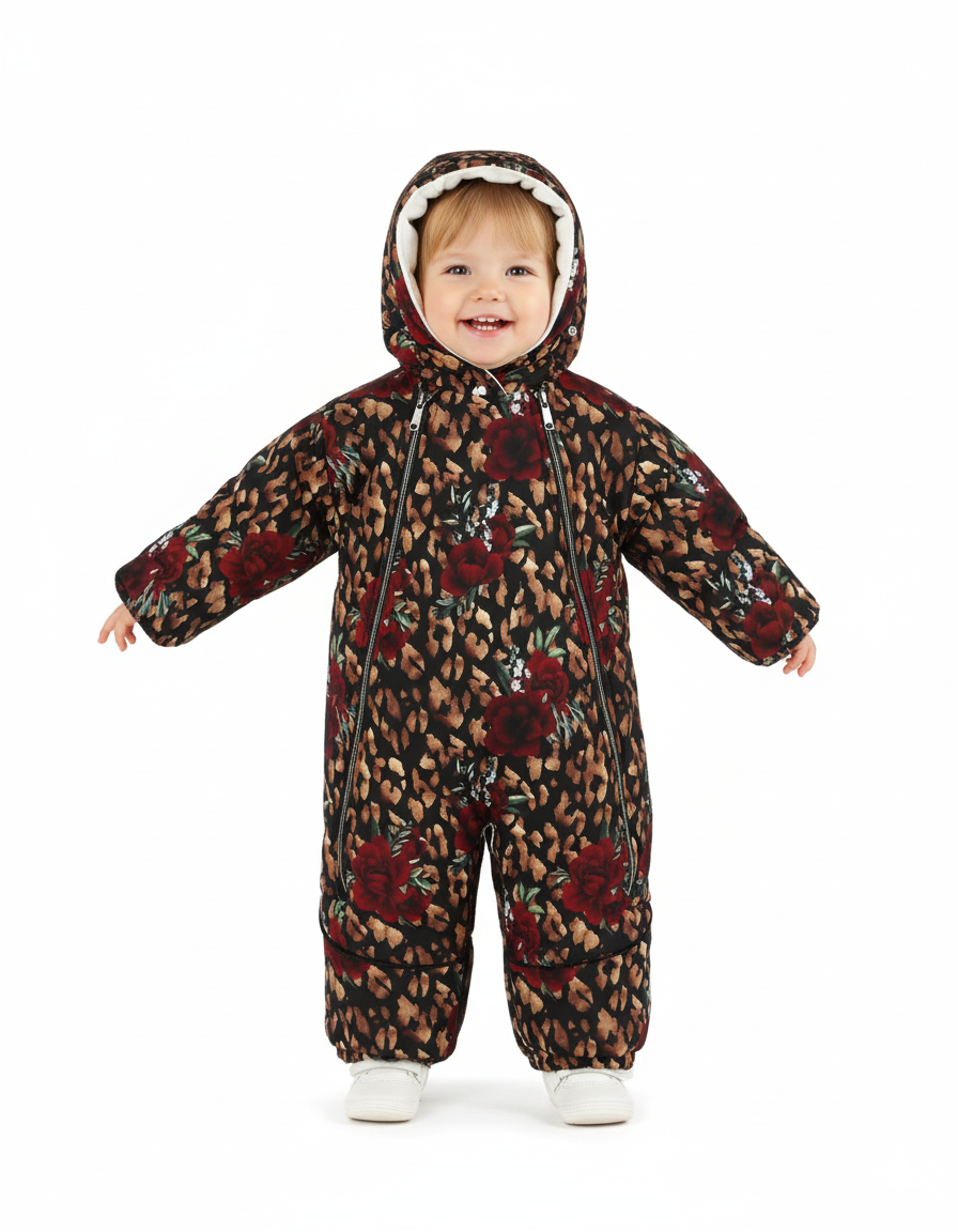 Convertible baby snowsuit and sleeping bag 2 in 1, handmade in Europe with premium insulation