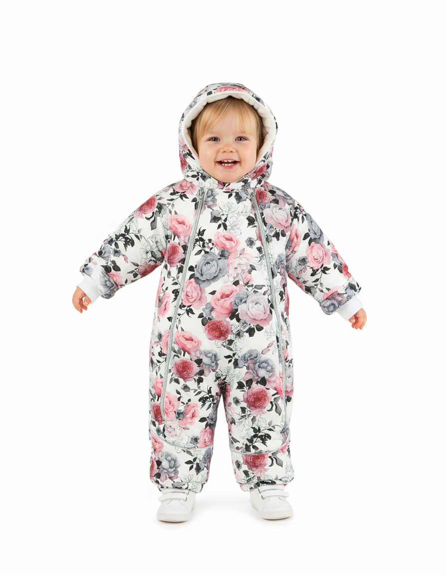 Infant winter sleeping bag that transforms into a full snowsuit as your baby grows