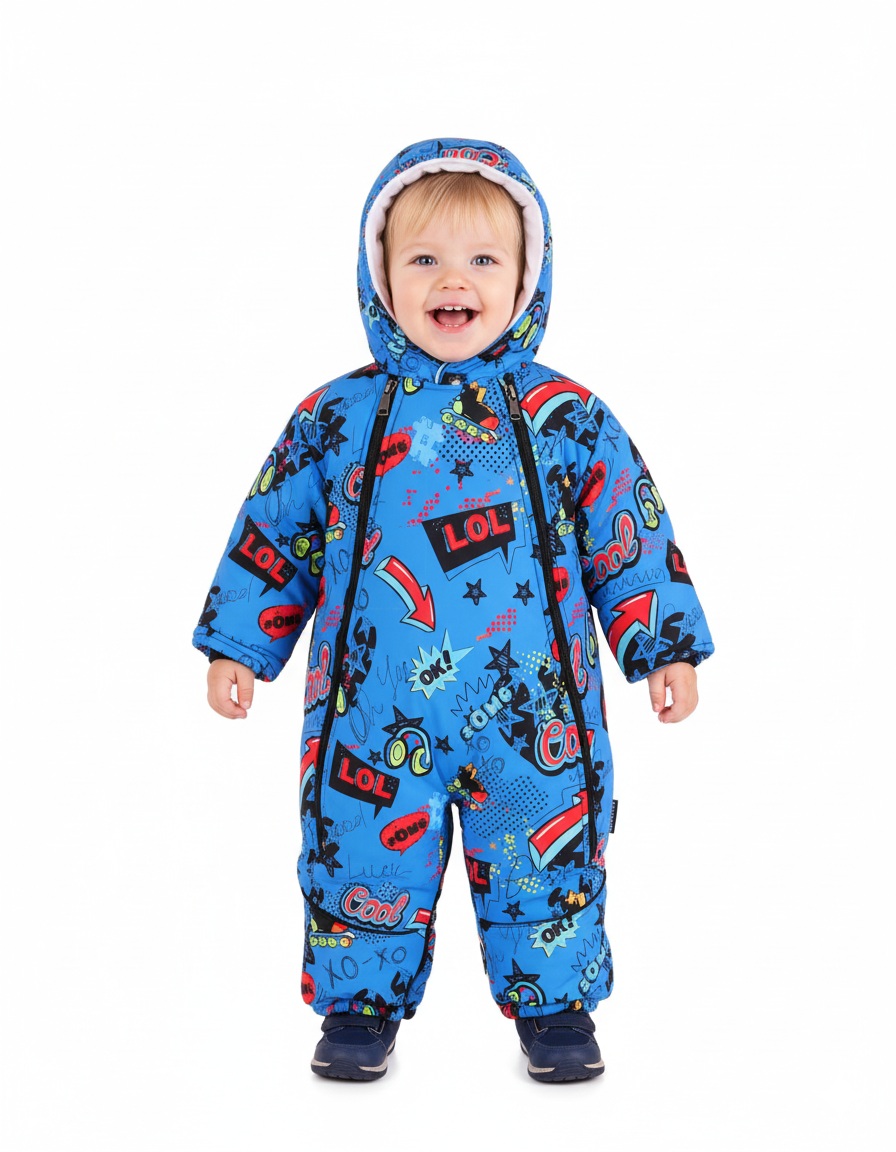 Infant winter sleeping bag that transforms into a full snowsuit as your baby grows
