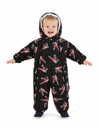 Infant winter sleeping bag that transforms into a full snowsuit as your baby grows