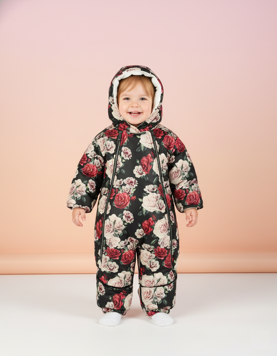 Convertible baby snowsuit and sleeping bag 2 in 1, handmade in Europe with premium insulation
