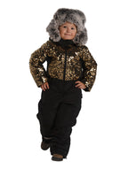 Stylish children’s ski overall with unique Pilguni prints, built for freedom of movement