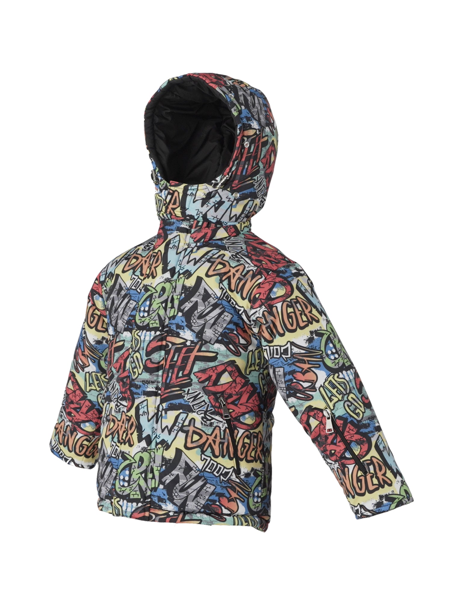 Kids insulated winter coat, stylish and durable for snowy weather